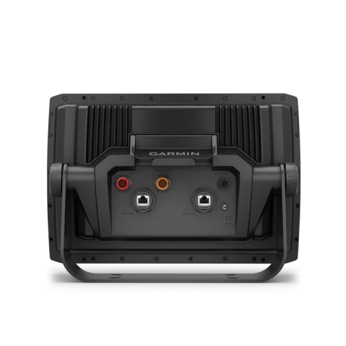 Rear view of Garmin ECHOMAP Ultra 2 126sv 12” connections for LiveScope bundle, network, and power
