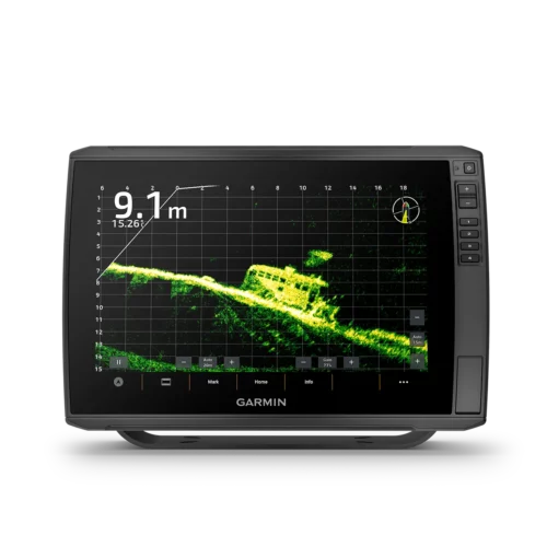 Garmin ECHOMAP Ultra 2 126sv livescope sonar view of bus