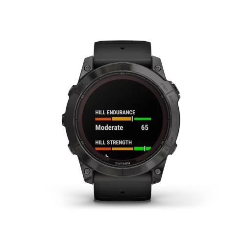 fenix 7X Pro Sapphire Solar in Titanium with Carbon Gray DLC Titanium with Black Band endurance