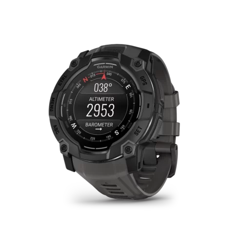 Garmin instinct 3 50mm AMOLED black right angled view elevation