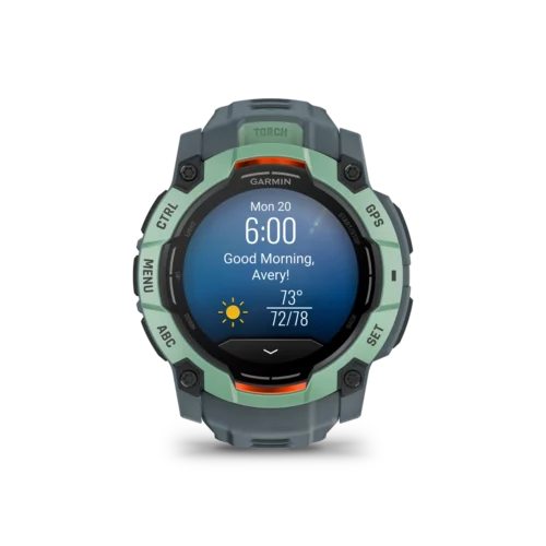 Garmin instinct 3 50mm AMOLED neo tropic morning report