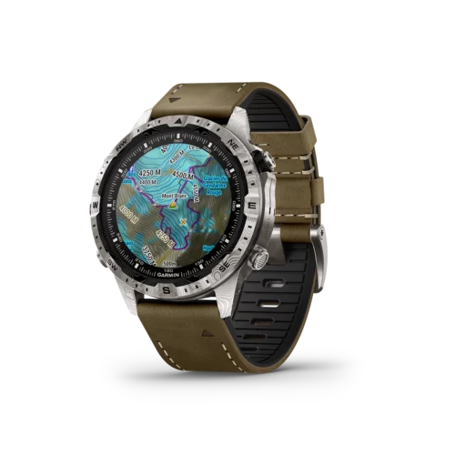 Garmin MARQ Adventurer (Gen 2) - Damascus Steel Edition topo Europe with shade on