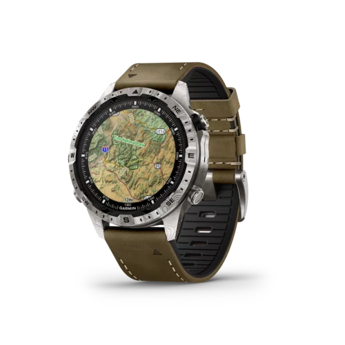 Garmin MARQ Adventurer (Gen 2) - Damascus Steel Edition topo North America with shade on