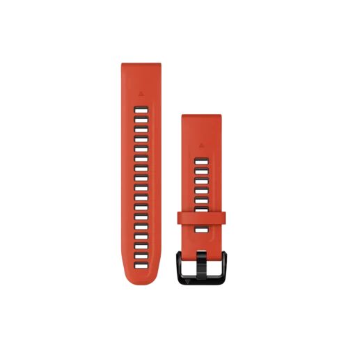 Garmin QuickFit 20 Watch Bands, Flame Red/Graphite Silicone (010-13279-04)