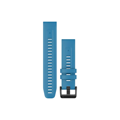 Garmin QuickFit 22 Watch Bands, Cirrus Blue with Black Stainless Steel Hardware