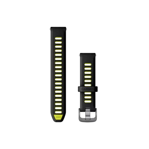 Quick Release Bands (18 mm), Black/Amp Yellow with Slate Hardware