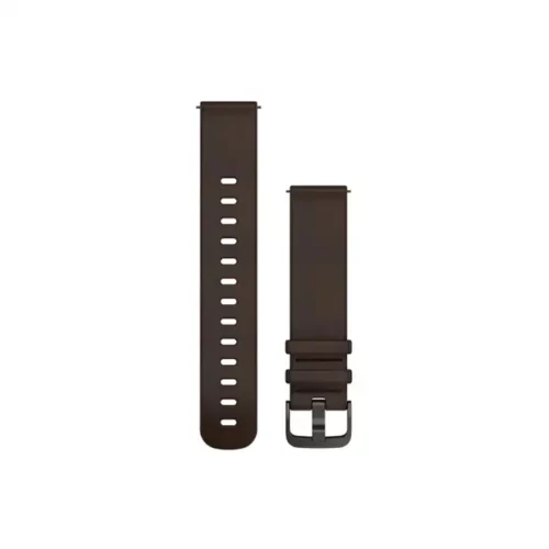 Quick Release Bands (20 mm), Dark Brown Leather with Slate Hardware
