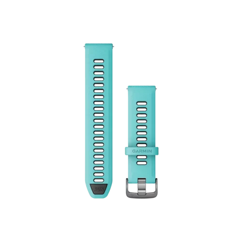 Garmin Quick Release Bands (22 mm), Aqua/Black with Slate Hardware (010-11251-A2)