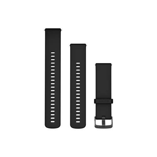 Quick Release Bands (22 mm), Black with Slate Hardware