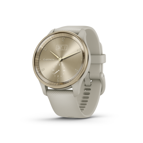 Garmin vivomove Trend in gold left angled view