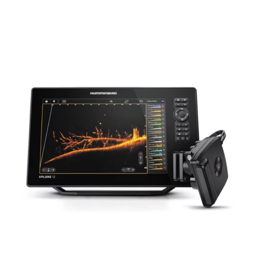 Humminbird MEGA Live 2 Forward-Facing Sonar view on chartplotter. Chartplotter not included