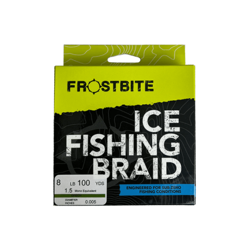 Frostbite Ice Fishing Braid - Green, 8lb