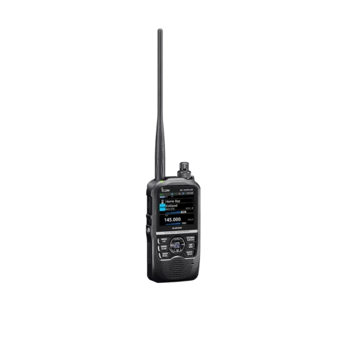Icom ID-52A PLUS with black screen right angled view