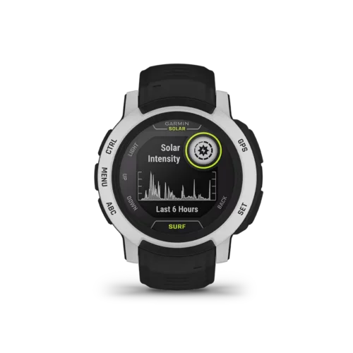 Garmin Instinct2 Solar Surf black solar intensity page