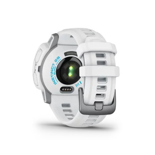 Garmin Instinct2 Solar Surf White back with heart rate monitor