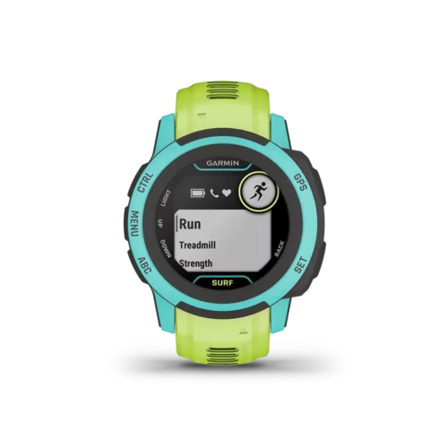 Garmin Instinct 2S Surf green aqua workout page