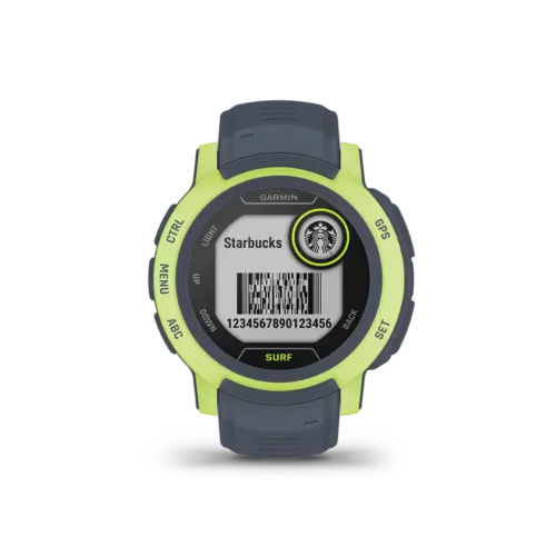 Garmin Instinct 2 Surf blue green starbucks app