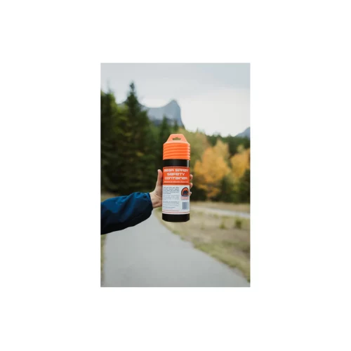 Kodiak Bear Spray Safety Container with Foam in hand