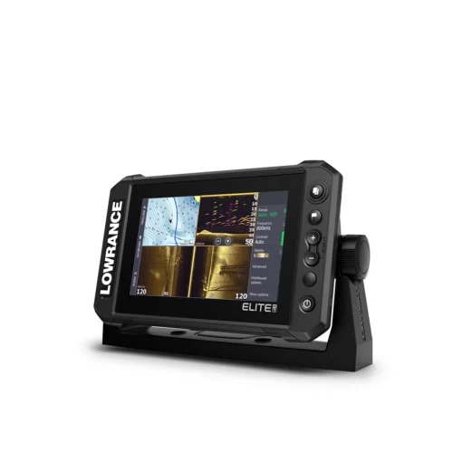 Lowrance Elite FS 7 split screen angled left