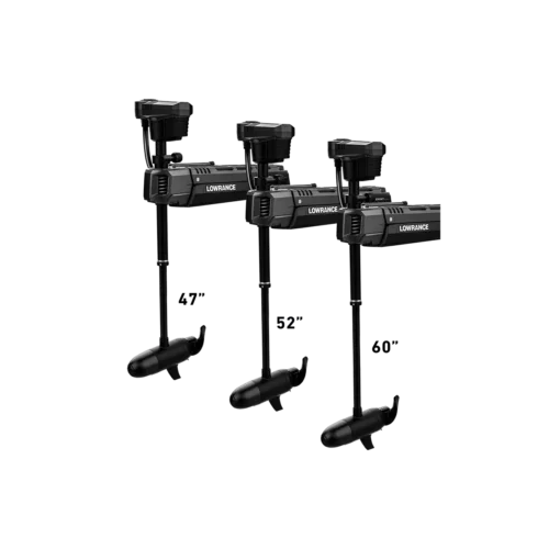 Lowrance GHOST Trolling Motor family with different shaft lengths