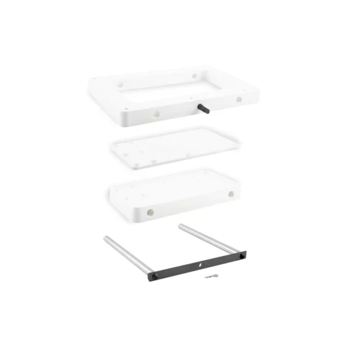 Minn Kota quick release bracket, components, white