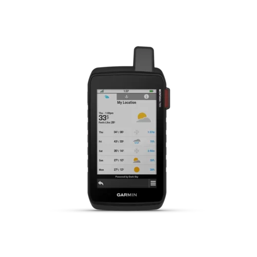 Garmin Montana 700i with weather forecast