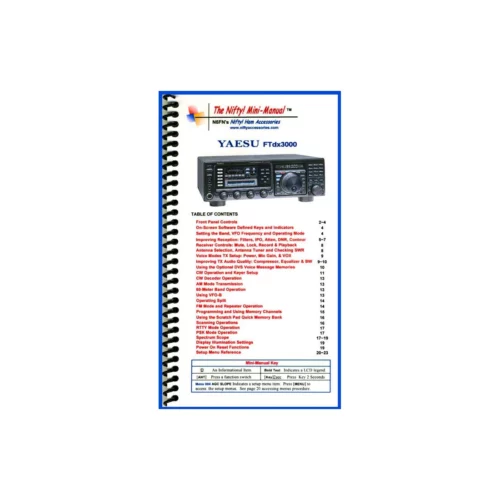 Nifty Yaesu FTdx3000D Mini-Manual
