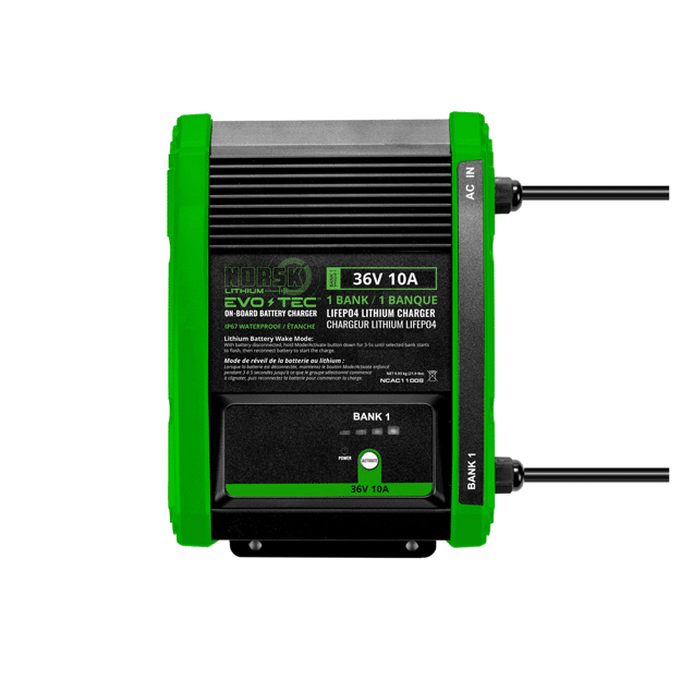 Norsk EVO-TEC 36V 10A - 1 Bank On-Board Charger