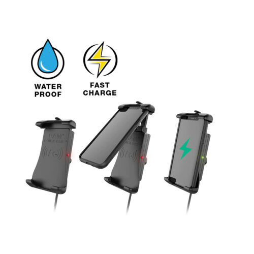 RAM-B-166-UN14W: RAM Quick-Grip 15W Waterproof Wireless Charging Suction Cup Mount how to put device in