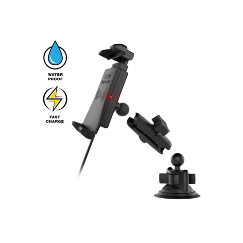 RAM-B-166-UN14W: RAM Quick-Grip 15W Waterproof Wireless Charging Suction Cup Mount componets