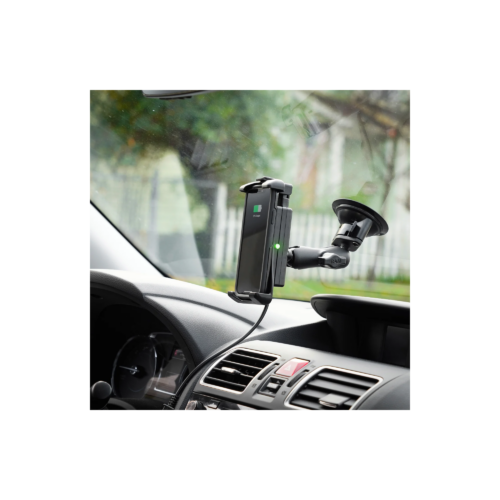 RAM-B-166-UN14W: RAM Quick-Grip 15W Waterproof Wireless Charging Suction Cup Mount on windshield