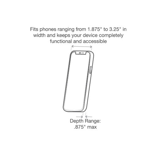 RAM-B-166-UN7U: RAM X-Grip Phone Mount with RAM Twist-Lock Suction Cup depth range