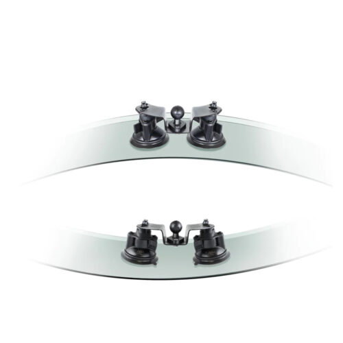 RAM-B-189B-PIV1U: RAM Twist-Lock Dual Pivot Suction Cup Base with Ball on curved glass