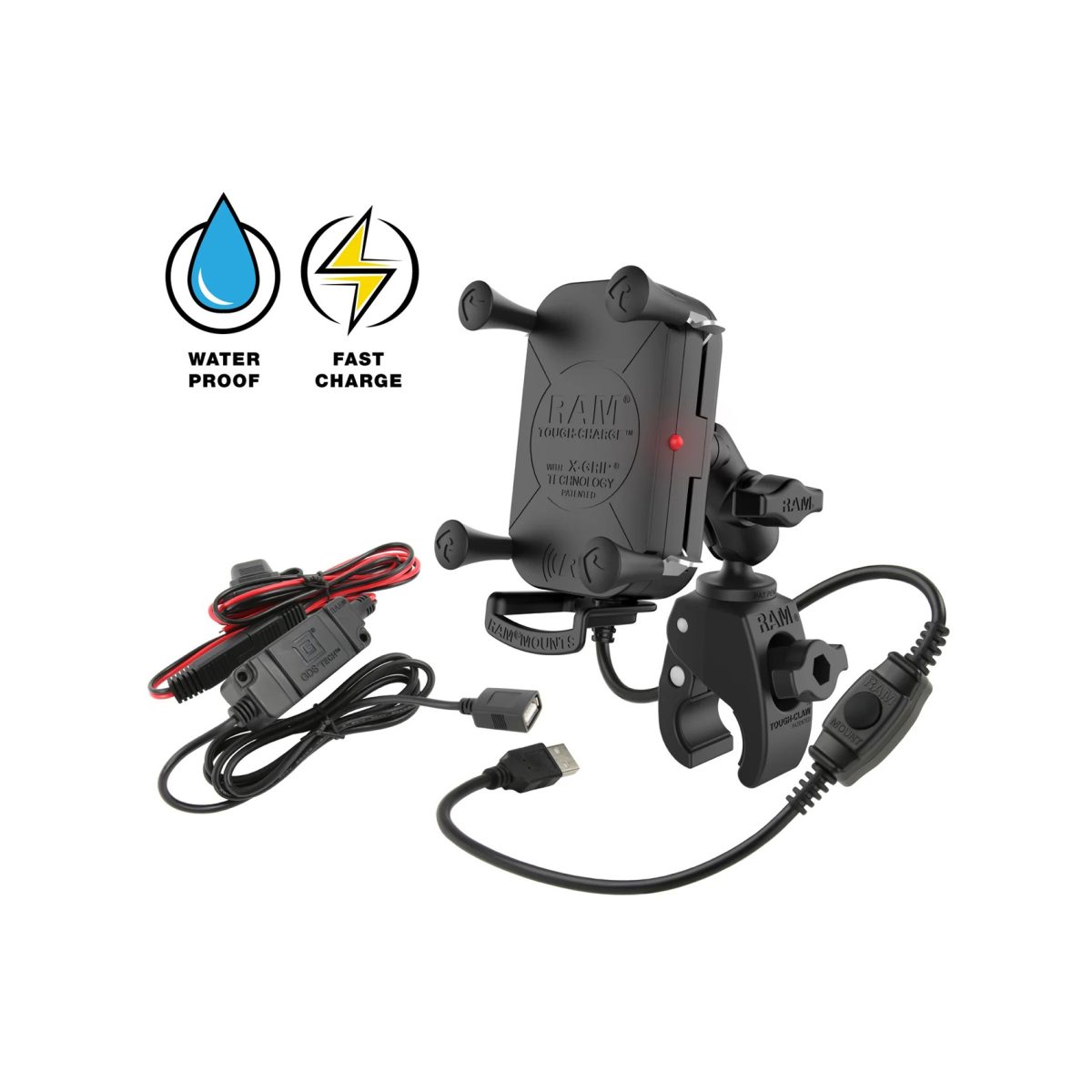 RAM-B-400-A-UN12W-V7M: RAM Tough-Charge 15W Wireless Charging Mount with Tough-Claw