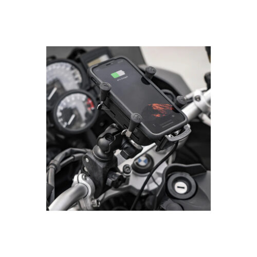 RAM-B-400-A-UN12W-V7M: RAM Tough-Charge 15W Wireless Charging Mount with Tough-Claw on motorbike
