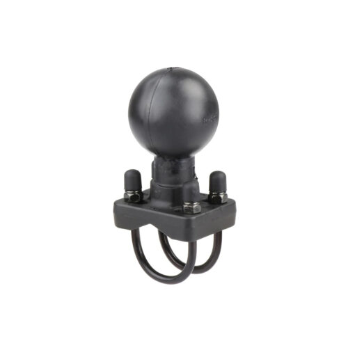 RAM-D-235-1U: RAM Double U-Bolt Ball Base for 1.25" - 1.5" Rails - D Size