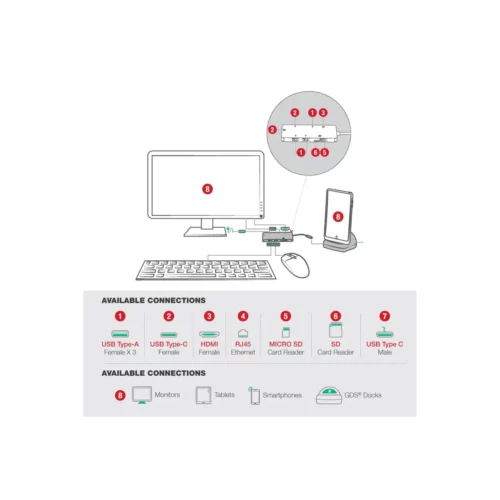 RAM-GDS-HUB-TYPEC-01-A connections diagram