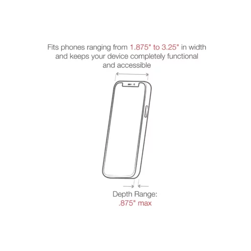 RAM-HOL-UN7-400U: RAM X-Grip Phone Mount with RAM Snap-Link Tough-Claw holder dimensions