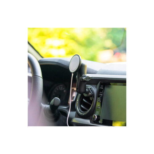 RAP-B-202-AP-MAGU: RAM Ball Adapter for Apple MagSafe mounted in car