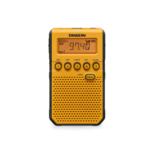 Sangean DT800 AM / FM / Weather Alert Pocket Radio in Yellow