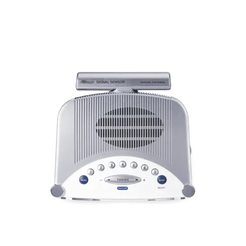 Sangean RCR-22 AM / FM-RBDS / AUX Digital Tuning Radio in white top view
