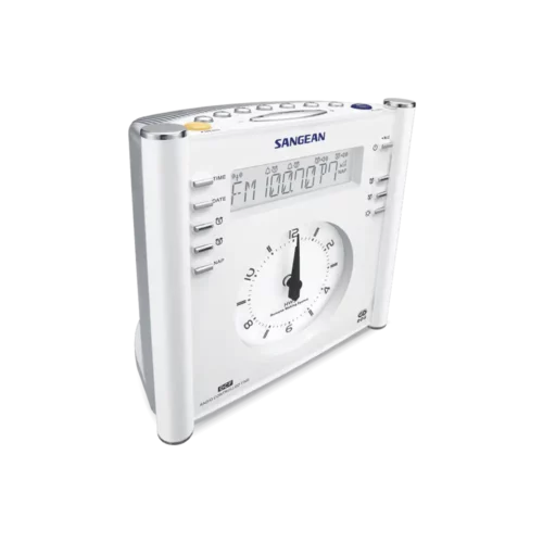 Sangean RCR-3 AM / FM-RBDS / AUX-In Tuning Radio angled right with front and top showing
