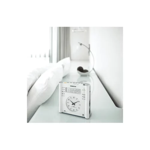 Sangean RCR-3 AM / FM-RBDS / AUX-In Tuning Radio sitting on table
