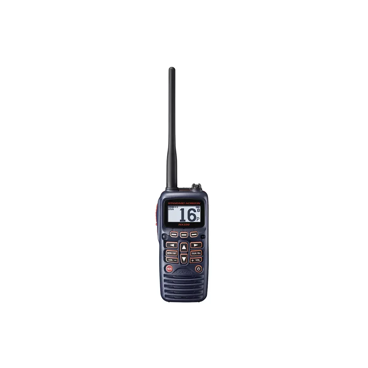 Standard Horizon HX320 6W Compact Floating Marine Handheld Transceiver front view