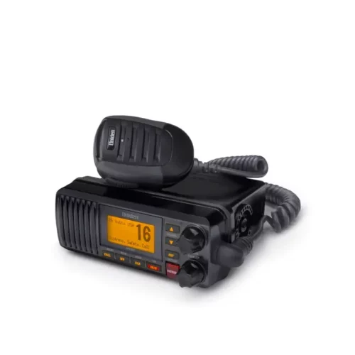 Uniden UM385BK angled top view