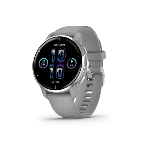 Garmin Venu 2 Plus in grey homescreen