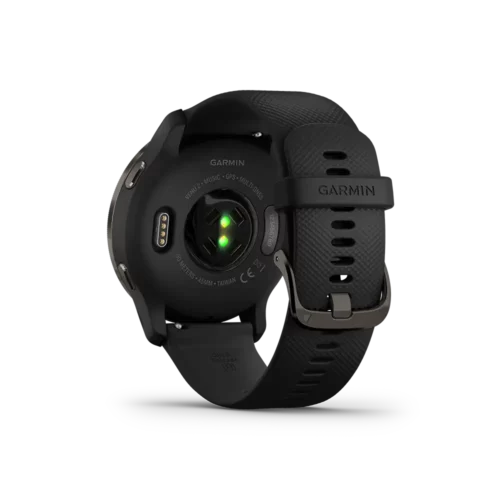 Garmin Venu 2 black with back view