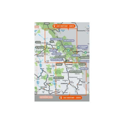 Backroad Maps - Folded Waterproof Adventure Maps East Kootenay coverage area