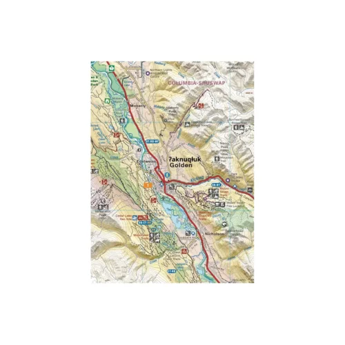 Backroad Maps - Folded Waterproof Adventure Maps East Kootenay map segment