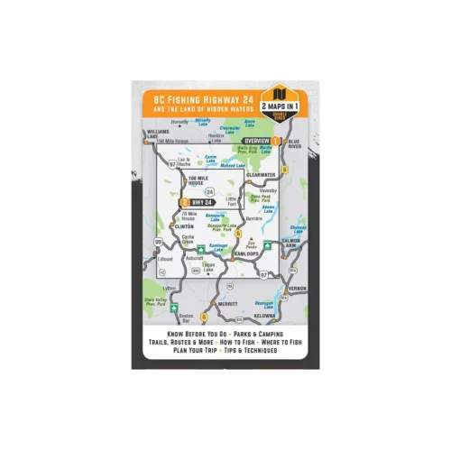 Backroad Maps - Folded Waterproof Adventure Maps BC Fishing Highway 24 area covered
